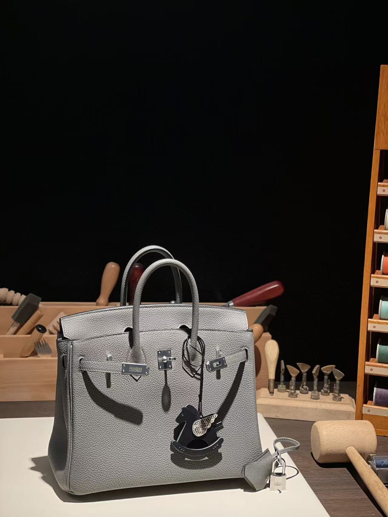 버킨 Birkin 25 (토고)  积云灰银扣