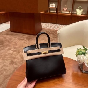 버킨 Birkin 25 복스（国box)黑色金扣
