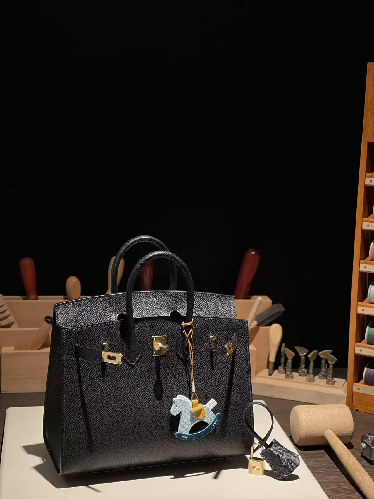 버킨 Birkin 25 앱송 (国epsom) 黑金