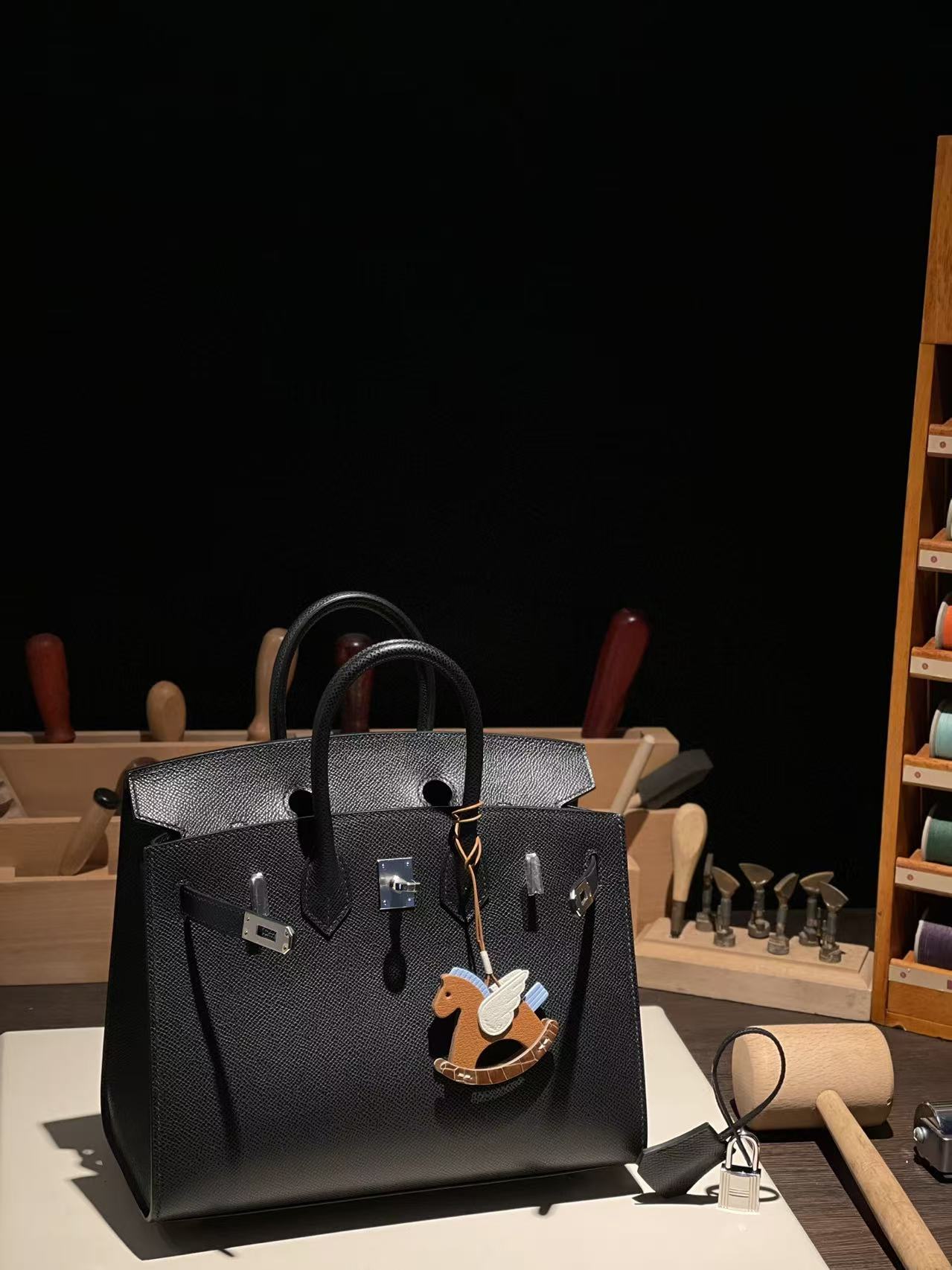 버킨 Birkin 25 앱송 (国epsom) 黑银