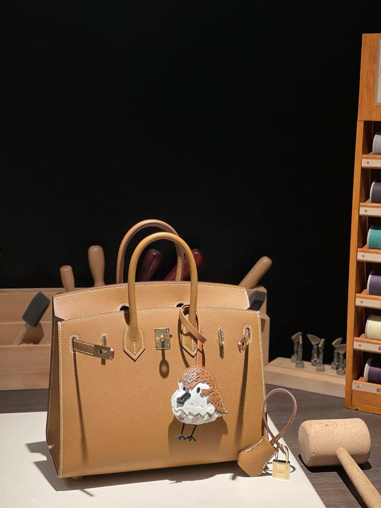 버킨 Birkin 25 앱송 (国epsom) 金棕