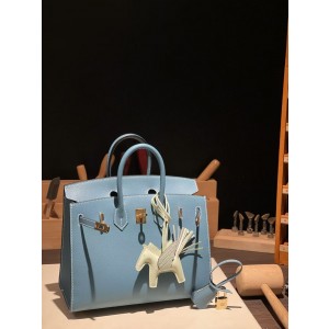  버킨 Birkin 25 앱송(国epsom) 牛仔蓝金扣
