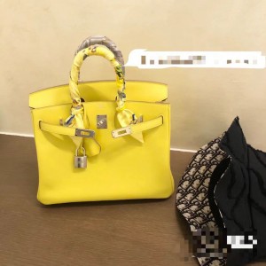  버킨 Birkin 25 스위프트 (国swift) 柠檬黄