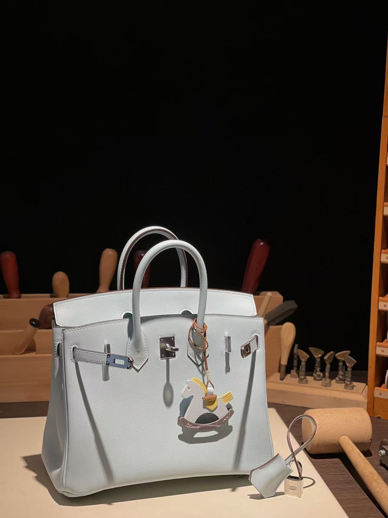  버킨 Birkin 25 스위프트 (国swift) 雾霾蓝