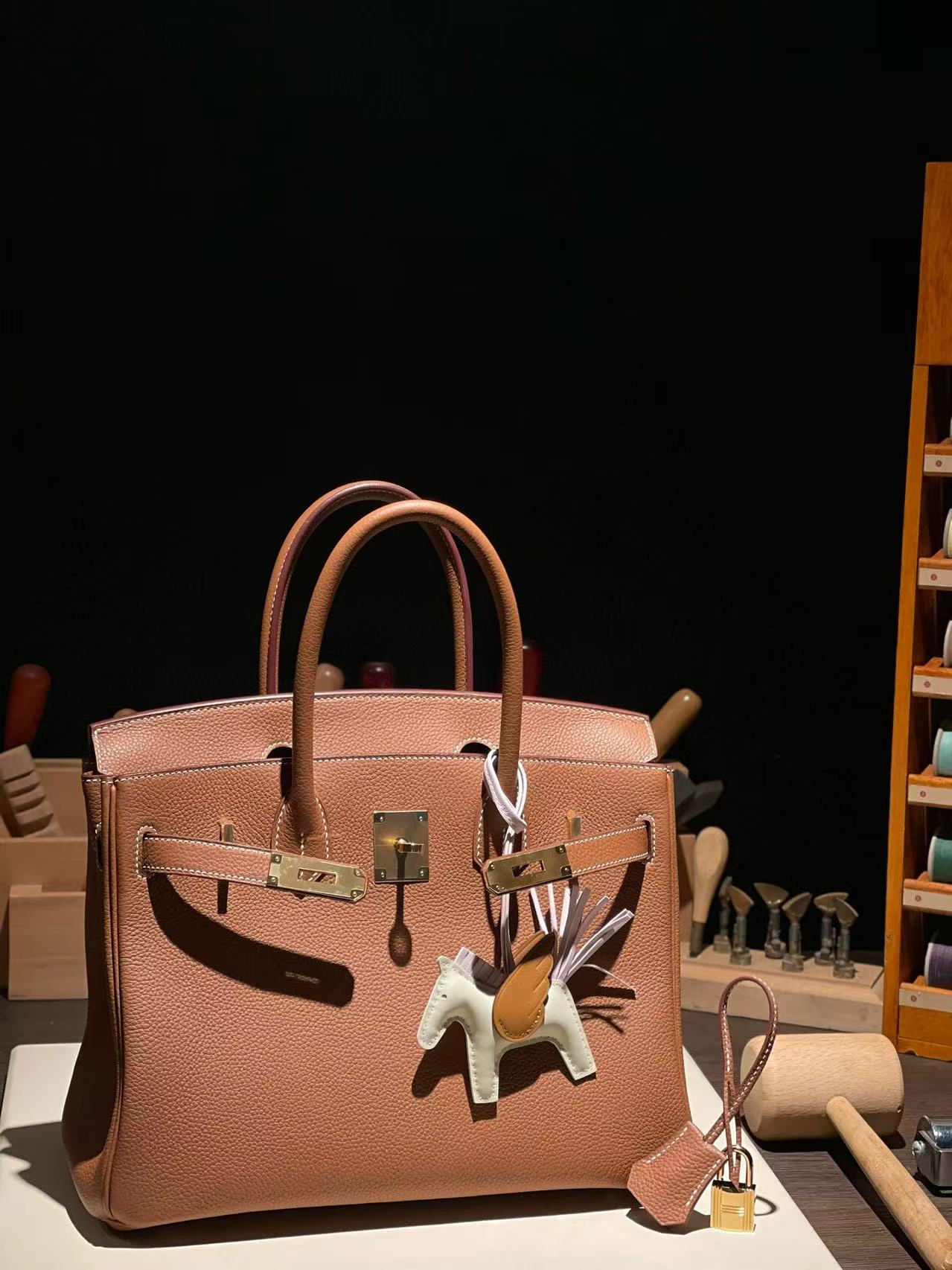 버킨 Birkin 30 (토고) 金棕金扣