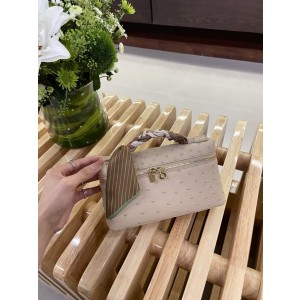 로로피아나 Loro Piana 19 타조가죽 鸵鸟皮奶茶色
