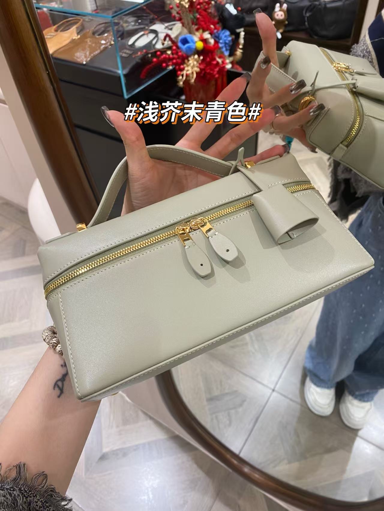 로로피아나 Loro Piana 23 새들가죽 平纹浅芥末绿