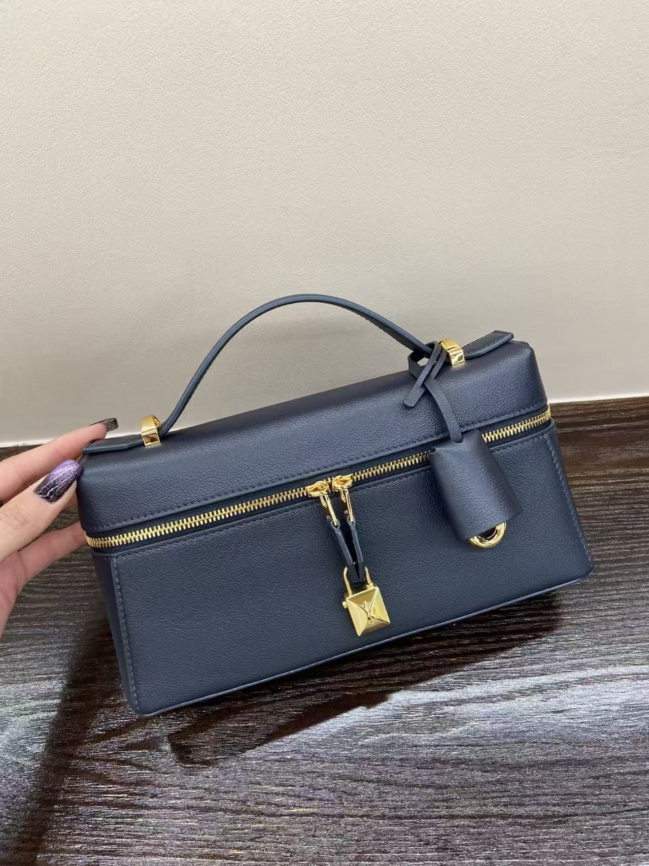 로로피아나 Loro Piana 23 새들가죽 砖石纹午夜蓝