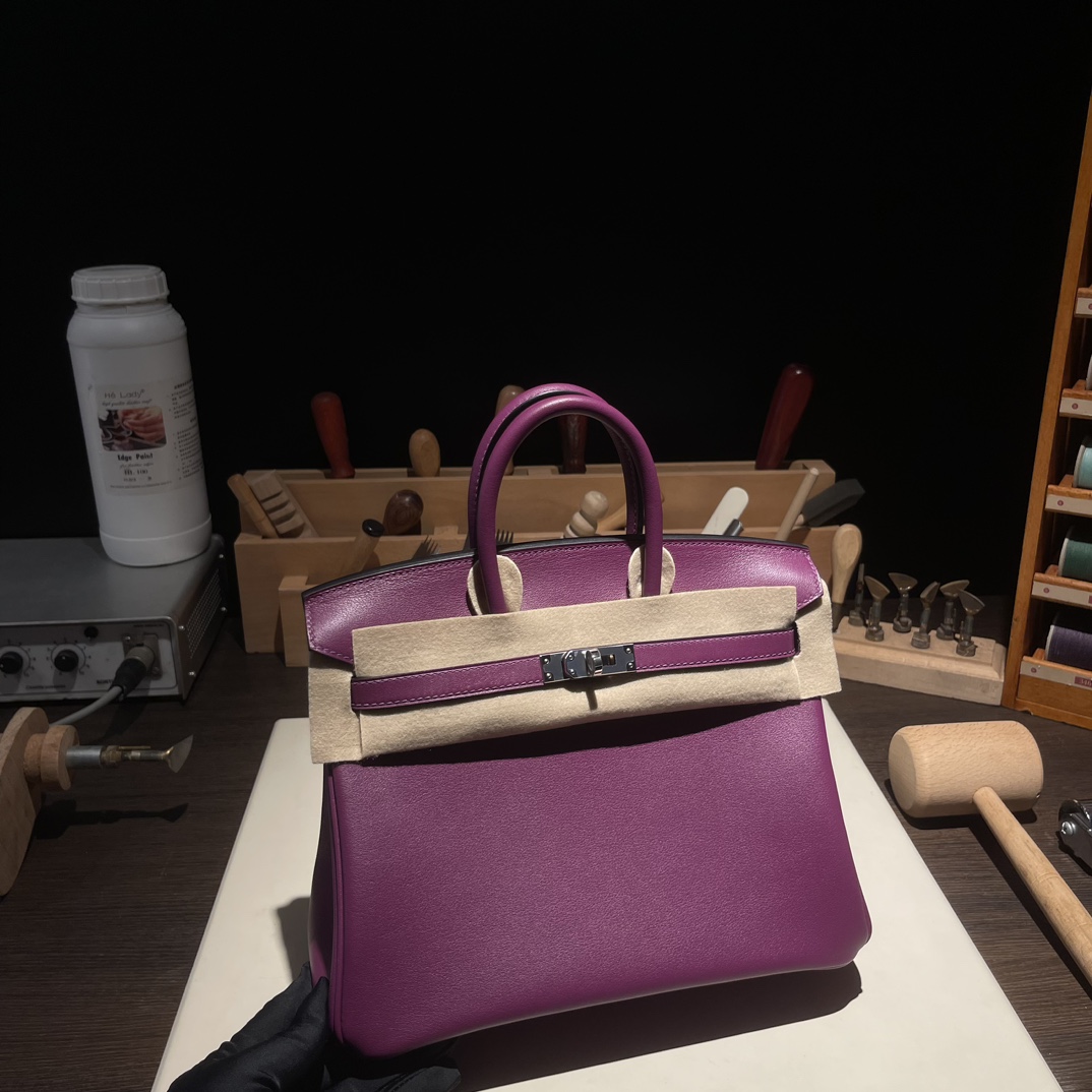 버킨 Birkin 25 스위프트 (swift) 海葵紫银扣