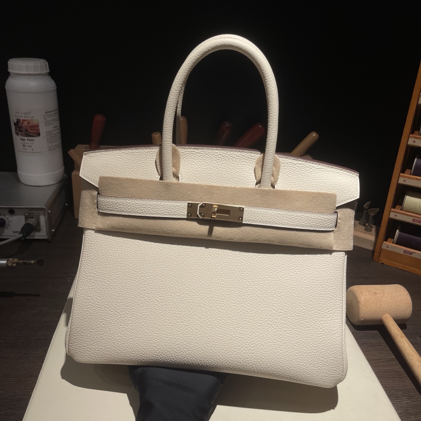Birkin 30 (토고) 奶油白金扣