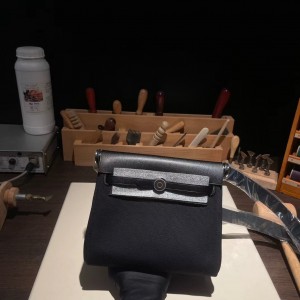 Her bag mini黑色银扣